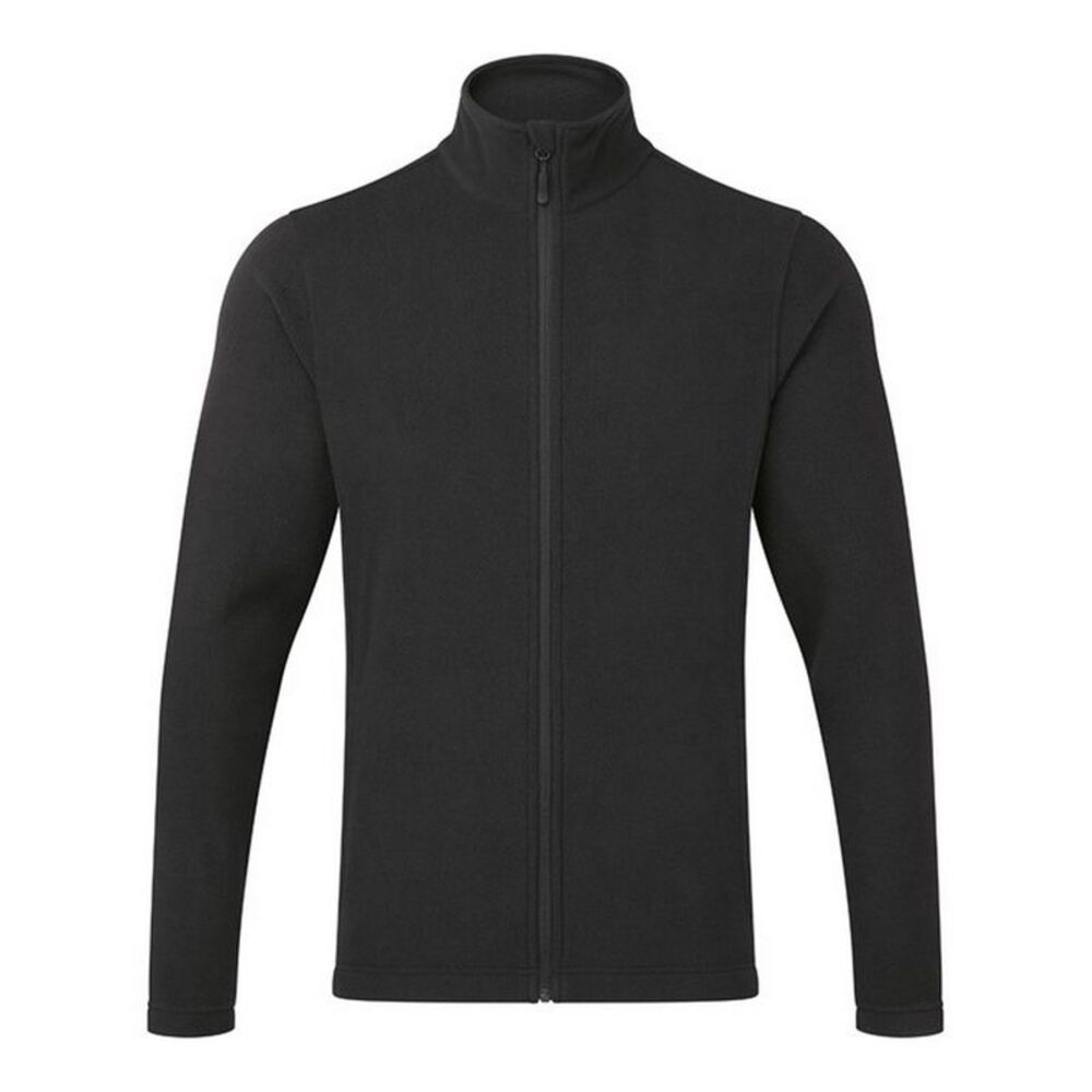 Premier Mens Recyclight Microfleece Full Zip Jacket / Black